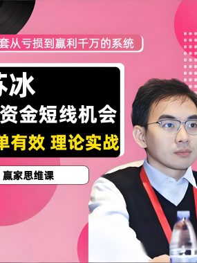 [期货课程]苏冰期货正收益交易系统训练营小资金短线机会资金管理2024新课程